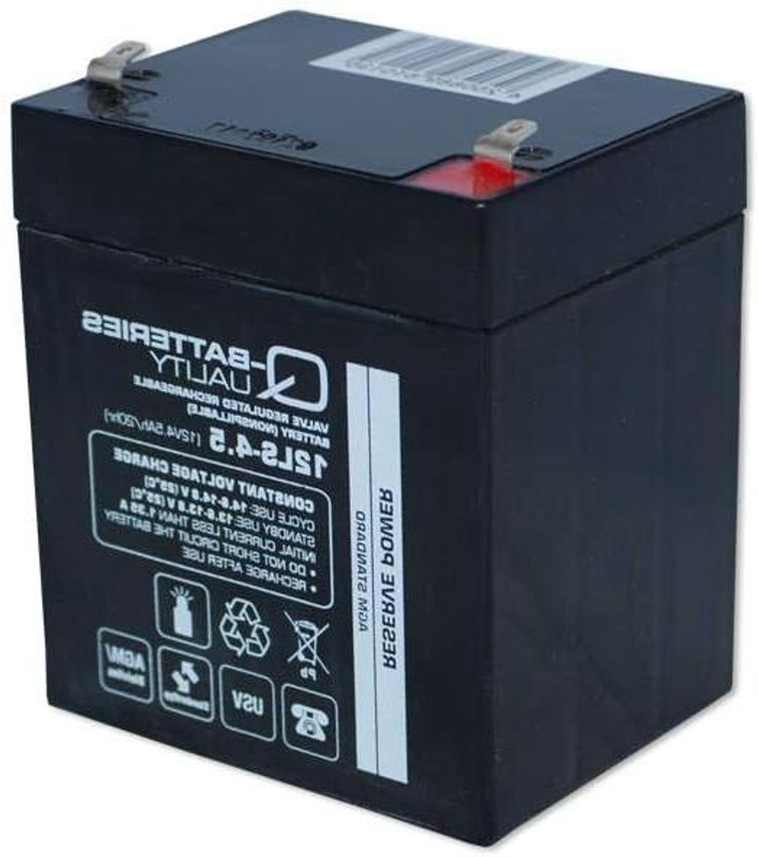 AGM Batterij - Loodvlies accu - Stand-by toepassingen - Onderhoudsvrij ventielgeregeld - 90 x 70 x 107 mm - Niet gespecificeerd