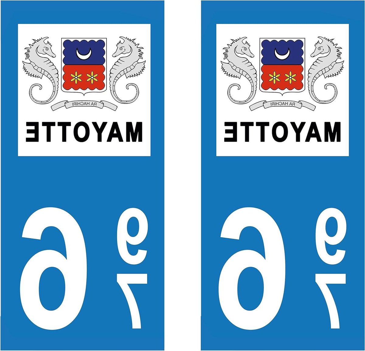 Nummerplaat Stickers - Regio Stickers - Voertuig Personaliseren - Zelfklevend Vinyl - 97 x 46 cm - Meerdere Kleuren