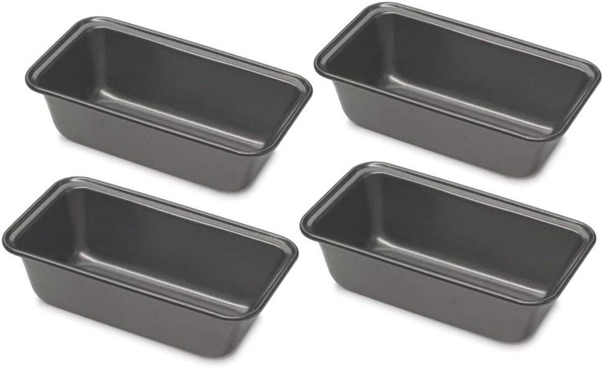 Mini Broodpan Set - Bakvormen Set - Bakken van Gebak - Gelijkmatige Verwarming - 4 Liter - Zwart