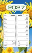 MGPcards - Omlegweek kalender 2027 - Week begint op maandag - Omslag kalender - 21 x 34 cm - Zonnebloem