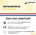 Houten leertoren met keurmerk 'Ontworpen in Nederland' en CE EN71 keuring.
