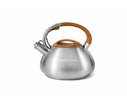 Casserra Italiana Fluitketel 3,0 L – RVS Waterkoker voor Inductie, Gas en Elektrisch – Zilverkleurig