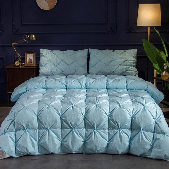 Zomerdekbed Insert - Donzen Dekbed - Heerlijk Slapen - Geruisloos Materiaal - 200x230cm 3.5kg - Blauw