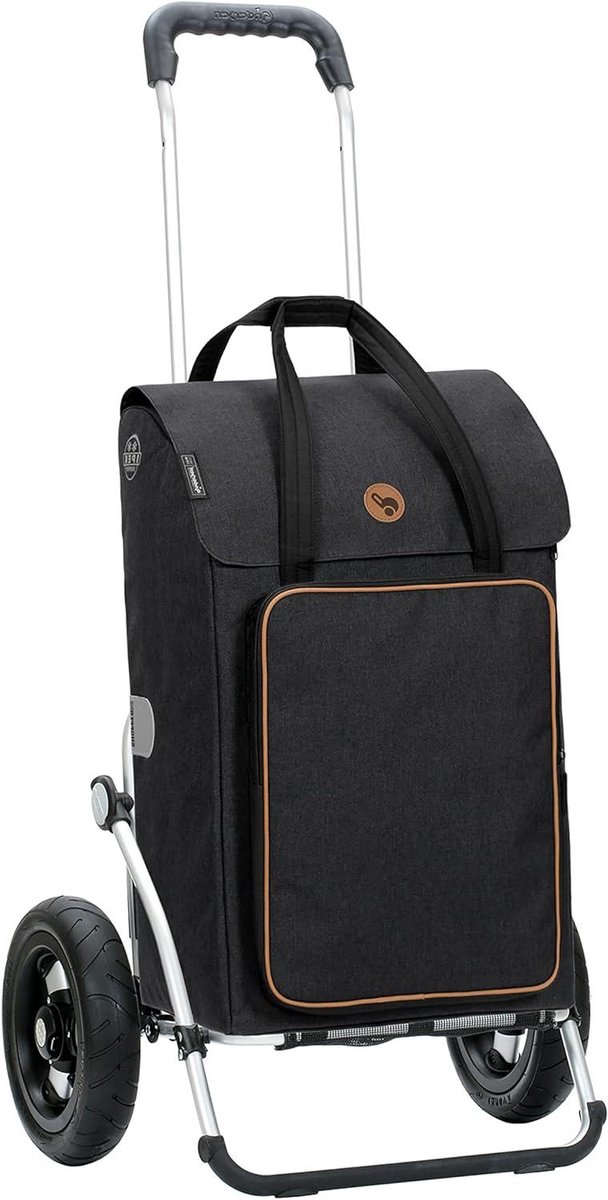Boodschappentrolley - Winkelwagen - Boodschappen Vervoeren - Thermische Binnenzak - 45L - Zwart