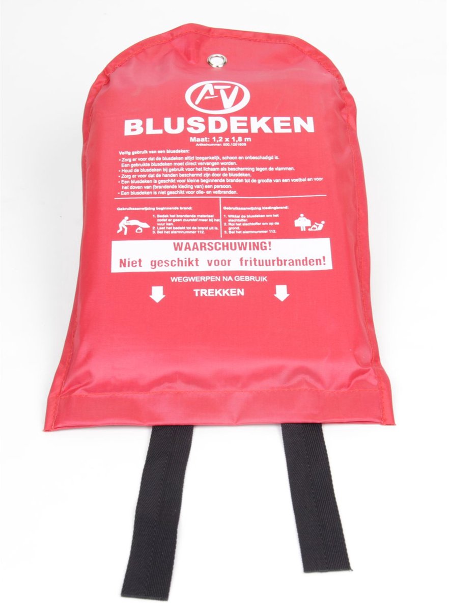 Blusdeken 120x180 cm – Enkellaags Branddeken met Opbergtas - voor Keuken, Auto, Camping & Caravan - ATV