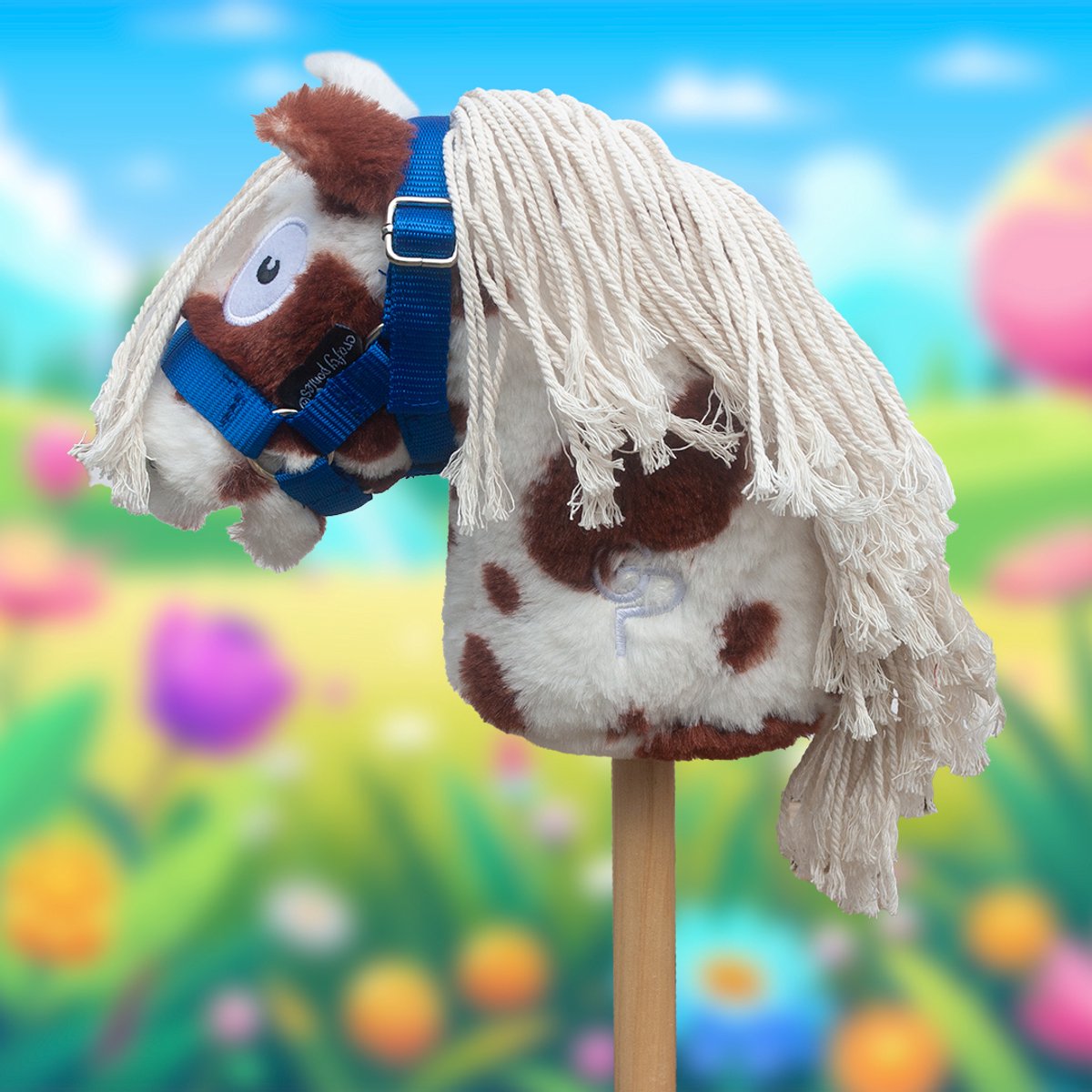 Crafty Ponies Hobby Pony Bruin Bont– Educatief stokpaardje met accessoires voor kinderen