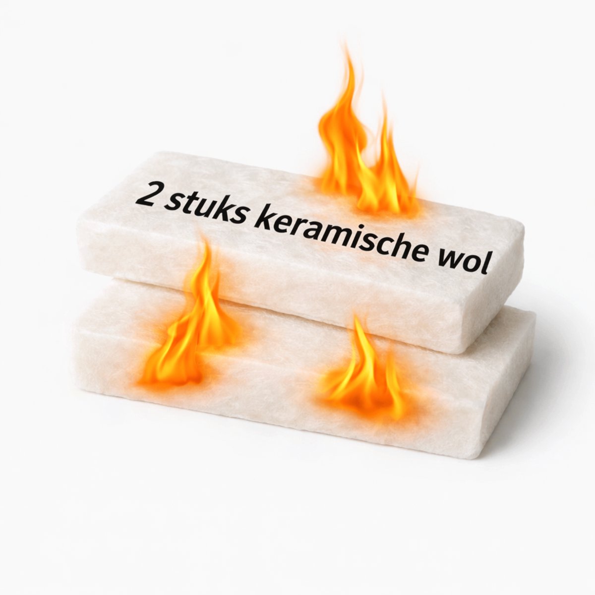 2x Keramisch Wol geschikt voor Bio-ethanol branders 30 x 10 x 1 CM