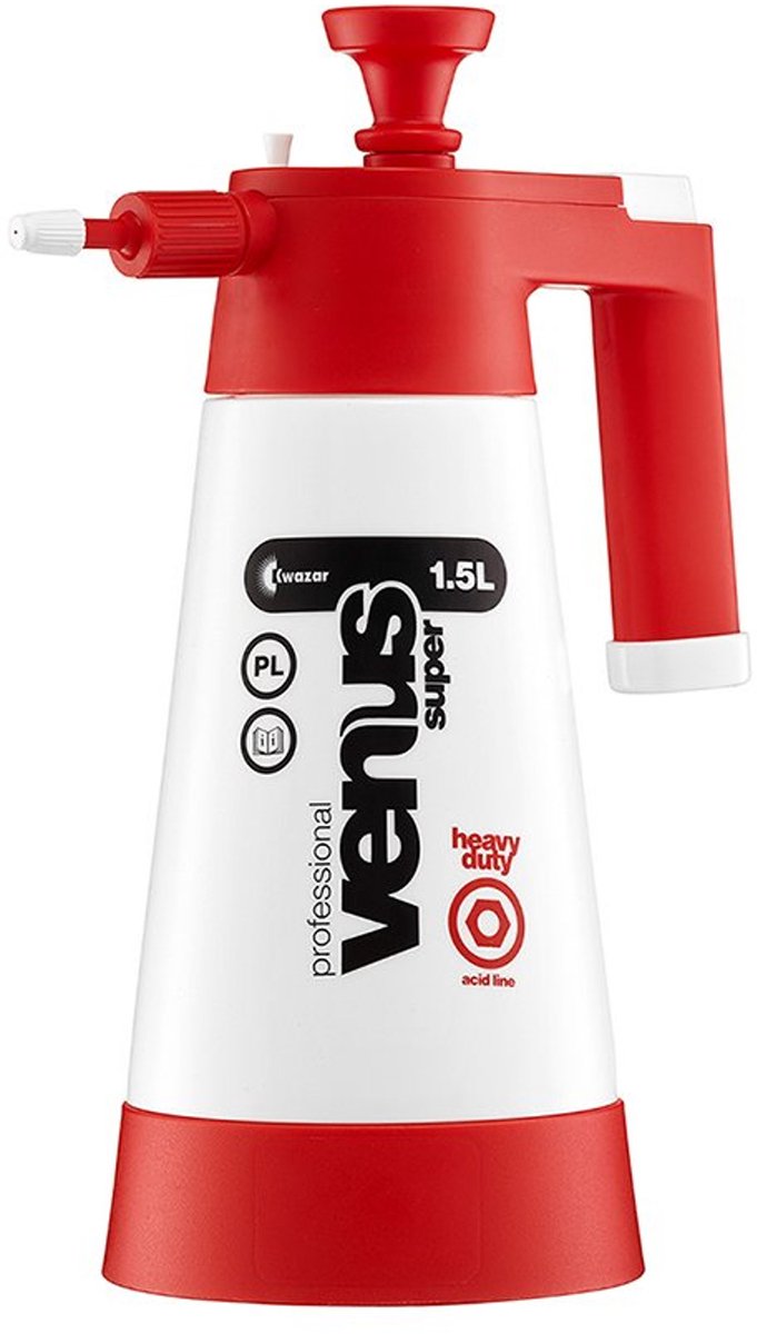 Kwazar Red Venus Super Pro+ HD Acid Handpomp sprayer - 1500ml van Kwazar — afbeelding 2