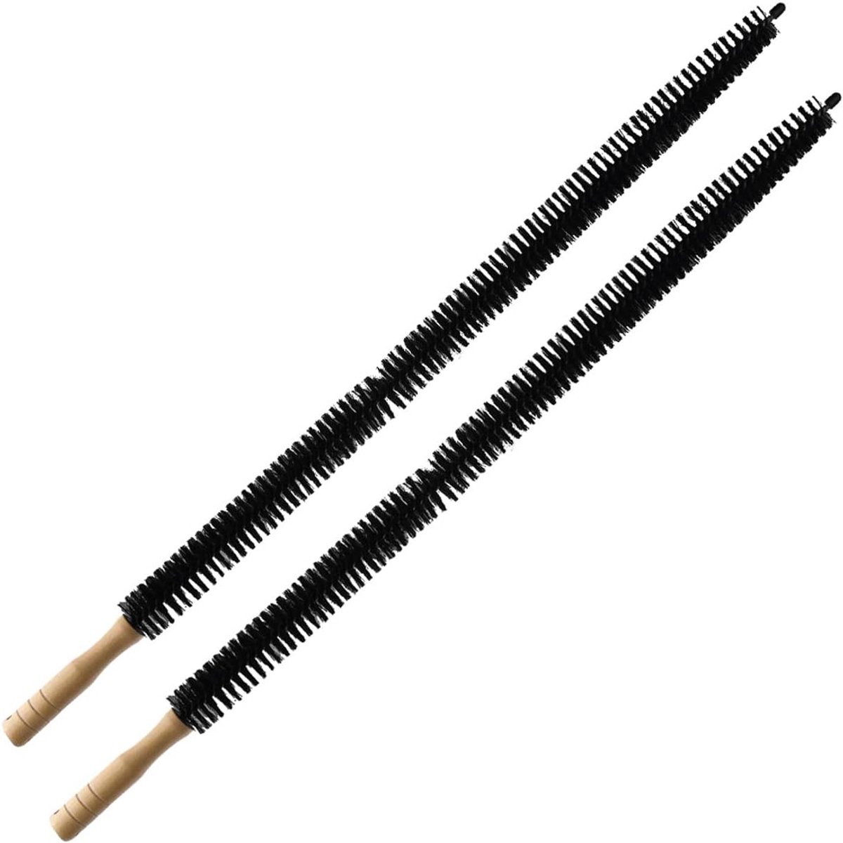 Kierenborstel - 2stuks - Radiatorborstel - Schoonmaakborstel - Flexibele Borstel - Multifunctioneel - Geschikt Voor Het Reinigen Van Wasmachines, Drogers En Airconditioningsapparaten - 73cm - Zwart