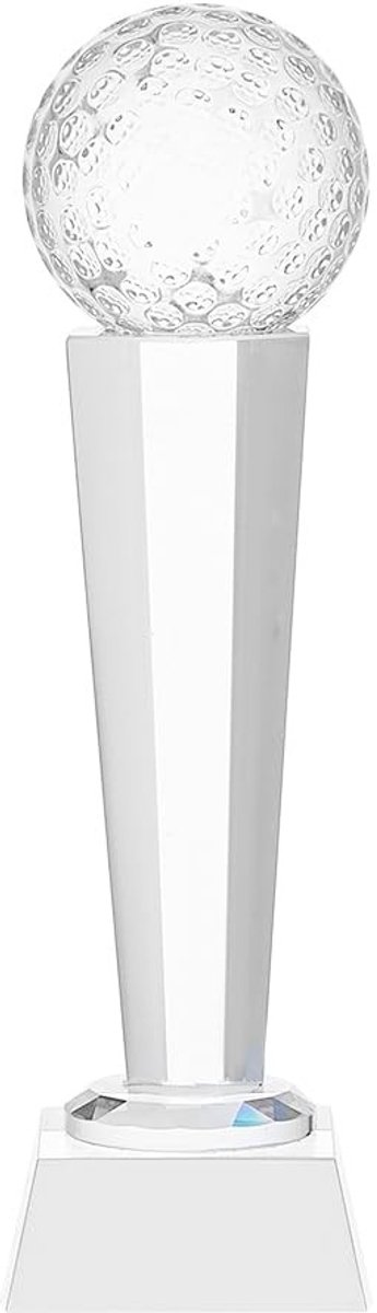 Allecto - Kristalglas Golf Trofee - Trofeeën Awards - 6.8x23cm - Synthetische Quartz Crystal Ball - Voor Volwassenen - Golf Toernooi