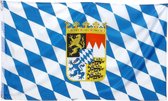 Trasal - Oktoberfest vlag Beieren - Beierse vlag met wapen - 150x90cm