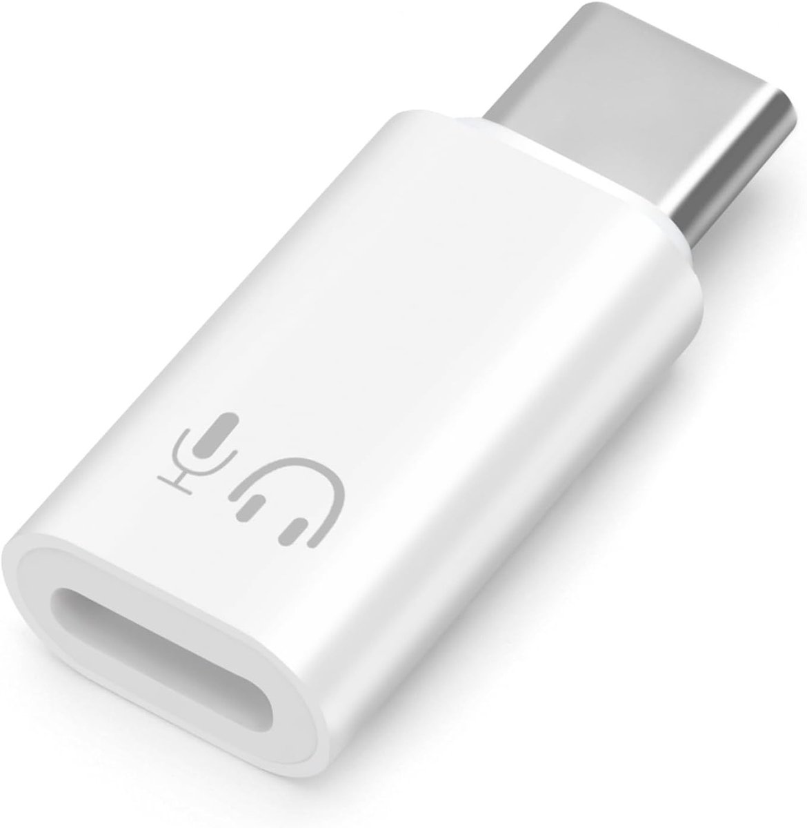 Lightning naar USB-C Adapter voor Hoofdtelefoons, Ondersteunt Lijnbediening, Compatibel met iPhone 16/15 en iPad, Ideaal voor Audio en Muziekgebruik