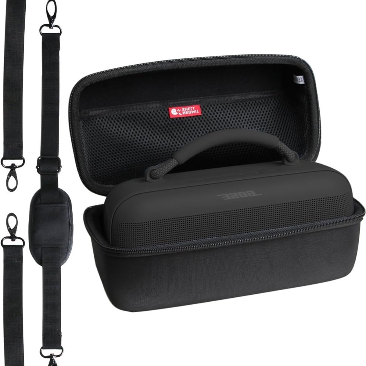 Duurzame en Waterdichte Hardcase voor Grote Draagbare Bluetooth Speakers, Ideaal voor Bescherming en Reizen