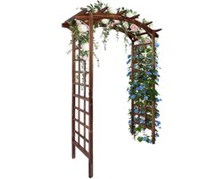 Houten Rozenboog / Tuinboog - 215 cm - Massief Hout - Trellis voor Klimplanten - Decoratieve Pergola voor Tuin, Patio & Bruiloften