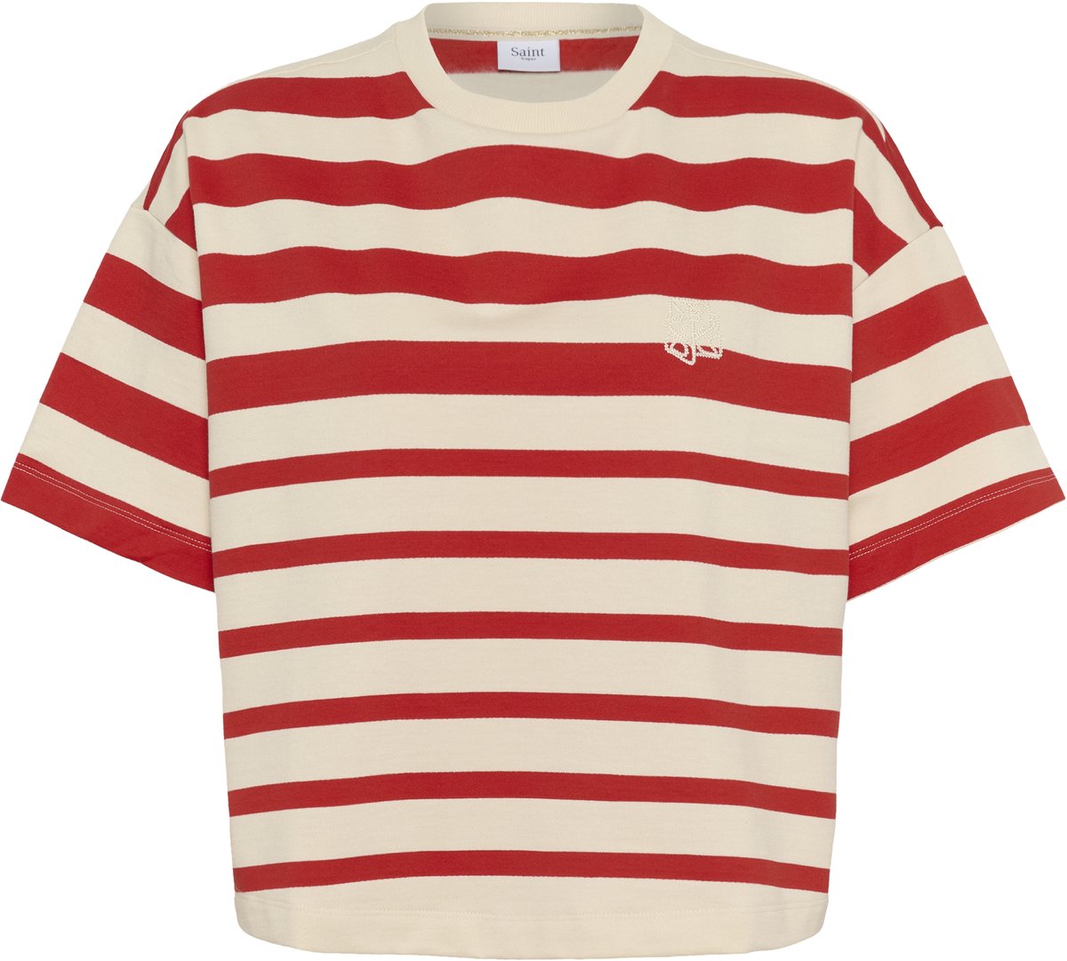 Saint Tropez PhileneSZ T-Shirt Dames T-shirt - Valiant Poppy Irregular Stripe