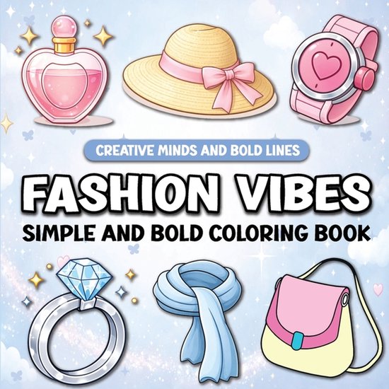 Fashion Vibes Simple and Bold Coloring Book - cover