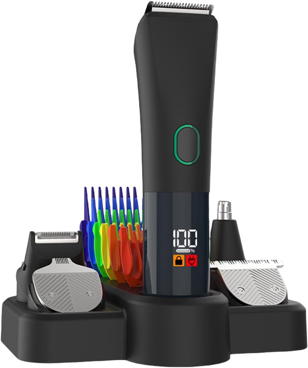 Draadloze Trimmer Set - Baardtrimmer Heren - Persoonlijke Verzorging - 5-in-1 Kit - 90 Min Runtime - Zwart
