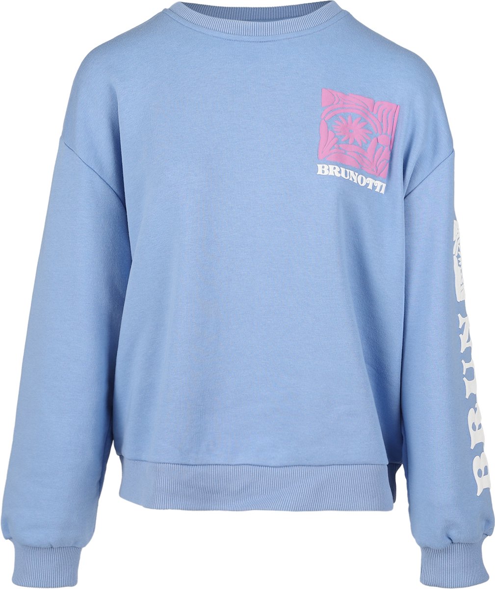 Brunotti Ari Women Sweater Dames Trui met Puffed Sleeves – Pullover Dames M Bluebell