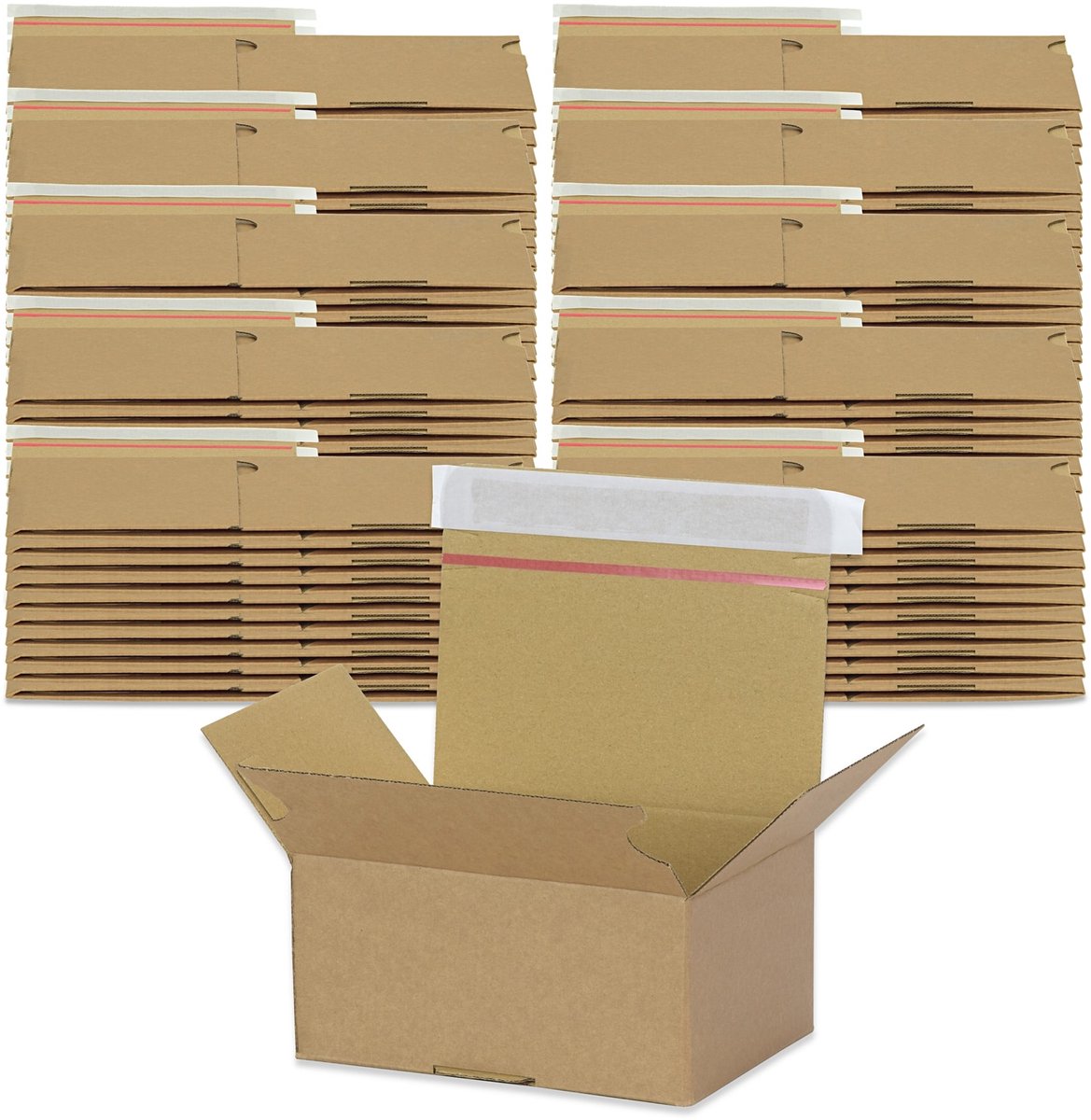 Oputec 100x verzenddoos AK-15E autolock doos zelfklevend e-golf 161x131x73 mm snelle montage lichtgewicht