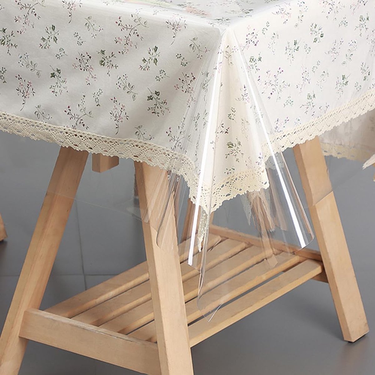 Allecto - Tafelfolie - Transparant - Afwasbaar - Outdoor pvc-folie - Tafelbescherming - Ideaal voor jouw meubels - 220 x 140 cm