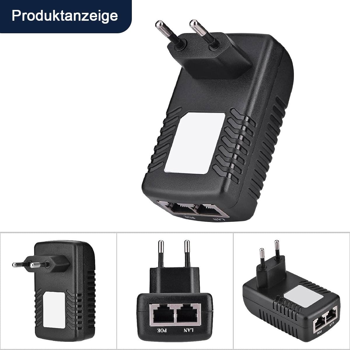 Zunate PoE Injector 48V 0.5A - Power Supply voor IP Phones, Cameras en APs