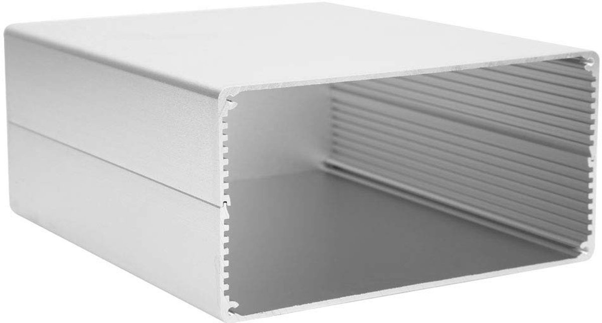 Allecto - Aluminium Econobox - Elektronische Projectdoos - Split Type - Mat Zilver - DIY Aluminium Box - Geschikt voor Elektronica - 80x160x180mm