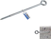 GeZu Impex Oogschroeven 400 mm Verzinkt Ringschroef & Schroefoog Lang voor Bevestiging en Ophanging