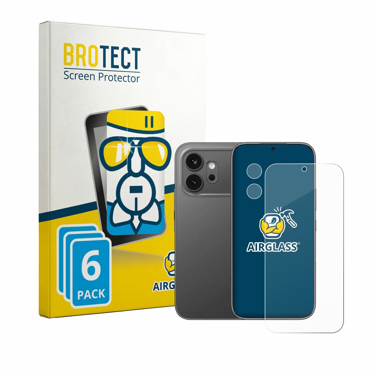 Screenprotector 6 Stuks voor Honor 600 (Voor+Camera) Beschermglas transparant