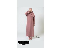 Zayna swimwear- Abaya oudroze burkini- Waterafstotend-plakt niet aan je lijf- Enkel lengte- 3-delig set- instant hijab- Abaya burkini- Lange burkini- boerkini- Maat S- Valt op maat