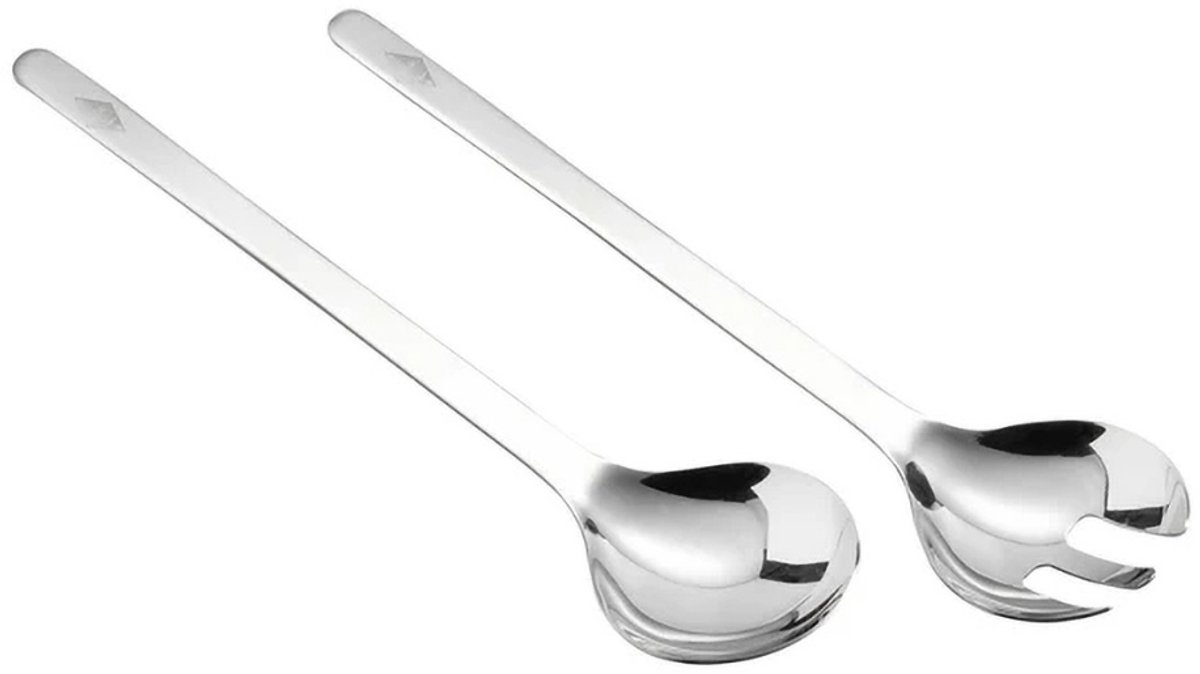 Serveerlepels - Couvert - Salade bestek - RVS - Hoogglans - Groot - L 28 cm x B 7 cm