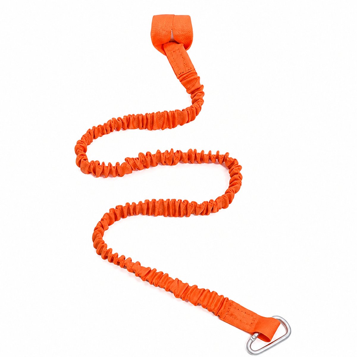 Peddel Leash Oranje – Anti-Verlies Koord met Karabijnhaak – Voor Kajak, Kano, SUP & Watersport – Spiraal Lanyard – 1 Stuk
