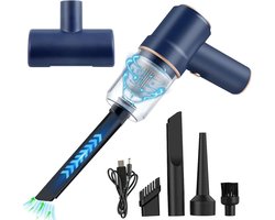 Blauwe, verbeterde Type-C-versie met 2 accu's van 1800 mAh (7,4 V), vloerborstel en laadstation.