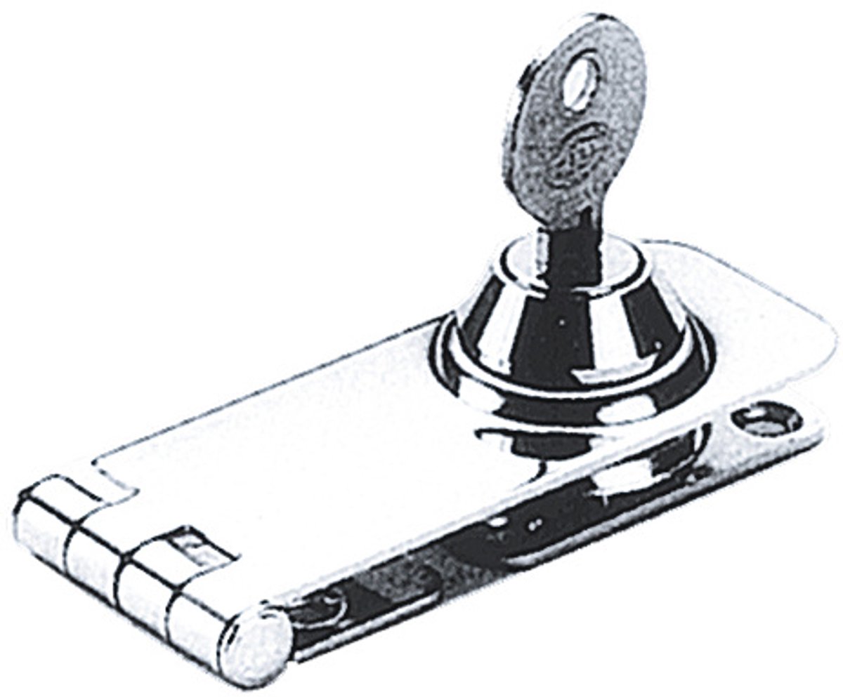 Overvalsluiting - Bakskistsluiting met slot - RVS - Sluiting slot