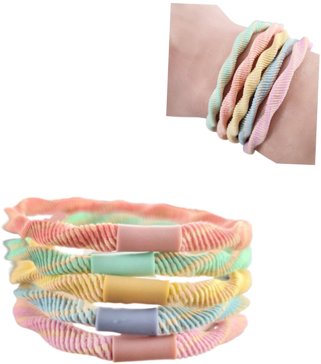 Leuke haar elastiekjes meisjes - Youhomy haaraccessoire Dames- Meisjes- Sterk elastiek- Verslappen niet- Cadeau- Handwerk &Stijlvol gevlochten haarelastiek- Girls- Elastiek voor lange haar- zomer kleuren