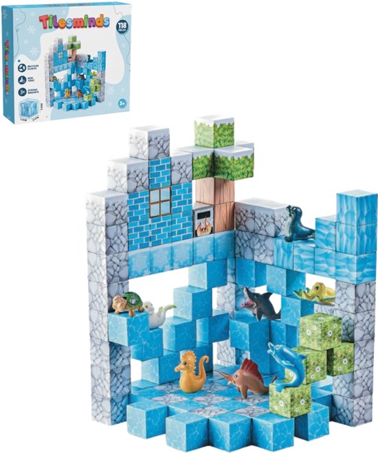 TilesMinds® - Magnetische blokken - 118 stuks - Magnetic cubes ...