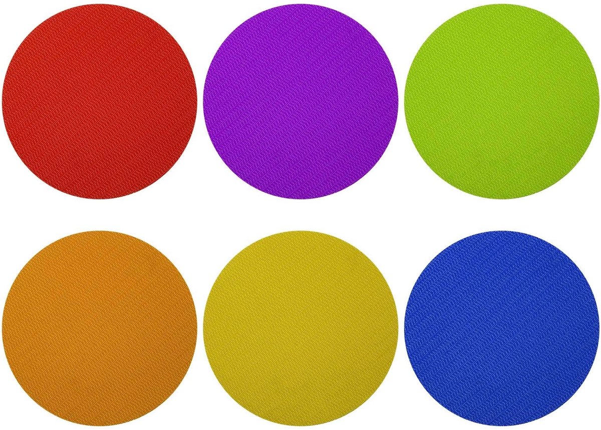 Allecto - Ronde Spot Markers - Nylon Tapijt Markeringen - Heldere Kleuren - 4 Inch - Geschikt voor Studenten - 60 Stuks