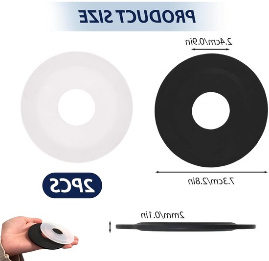 Set van 2 Ventielafdichtingen, Geschikt voor Siamp Skipper 45 en Storm 33A, Siliconen Afdichtingen, Waterdicht en Duurzaam, Diameter 72 mm, Toiletonderdelen en Accessoires van Merkloos — afbeelding 5