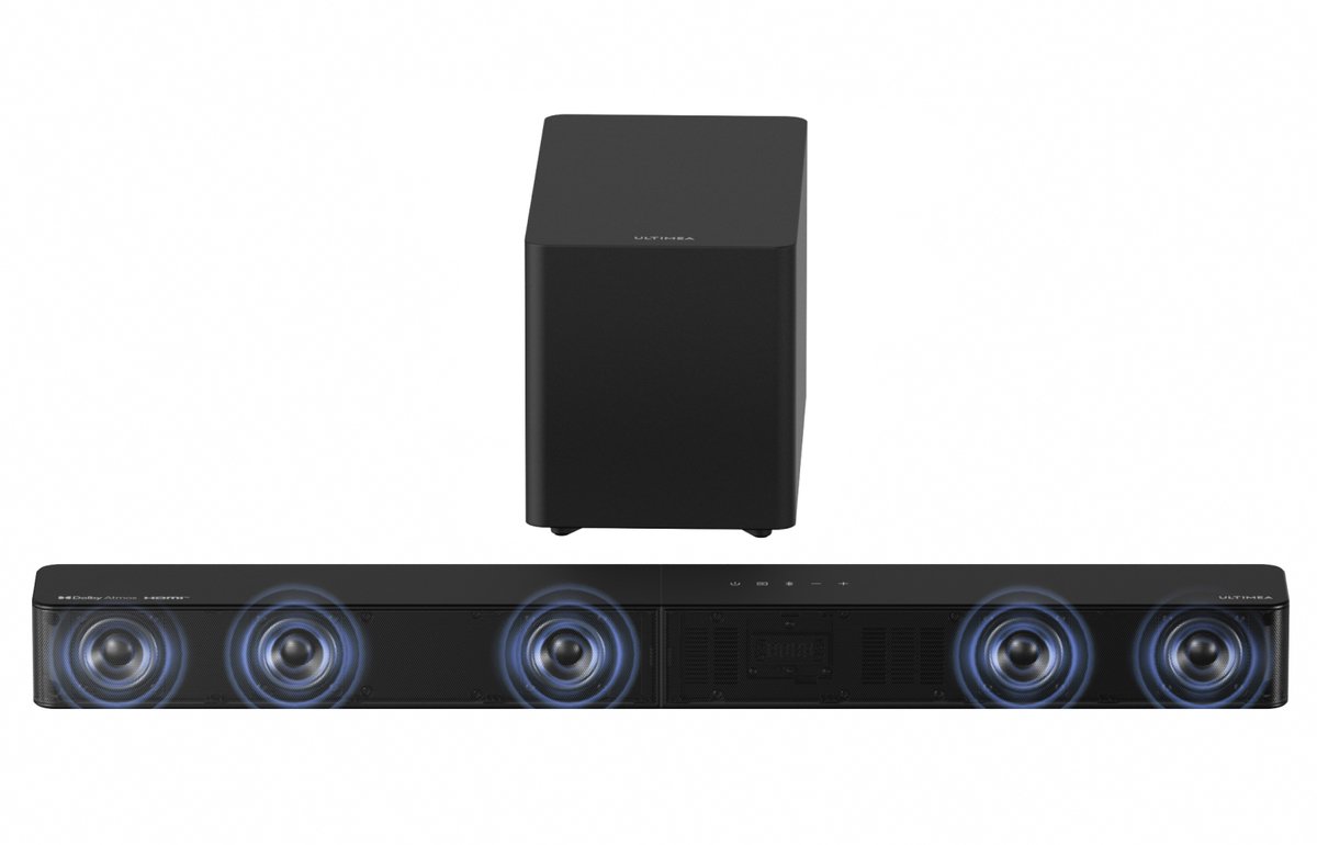 ULTIMEA Poseidon M60 Boom - 5.1 Systeem met Dolby Atmos, App Bediening Soundbar Zwart