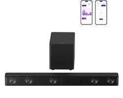 ULTIMEA Poseidon M60 Boom – 5.1-kanaals Dolby Atmos Soundbar met Subwoofer, 340W, VoiceMX, BassMX, App en Bluetooth 5.4