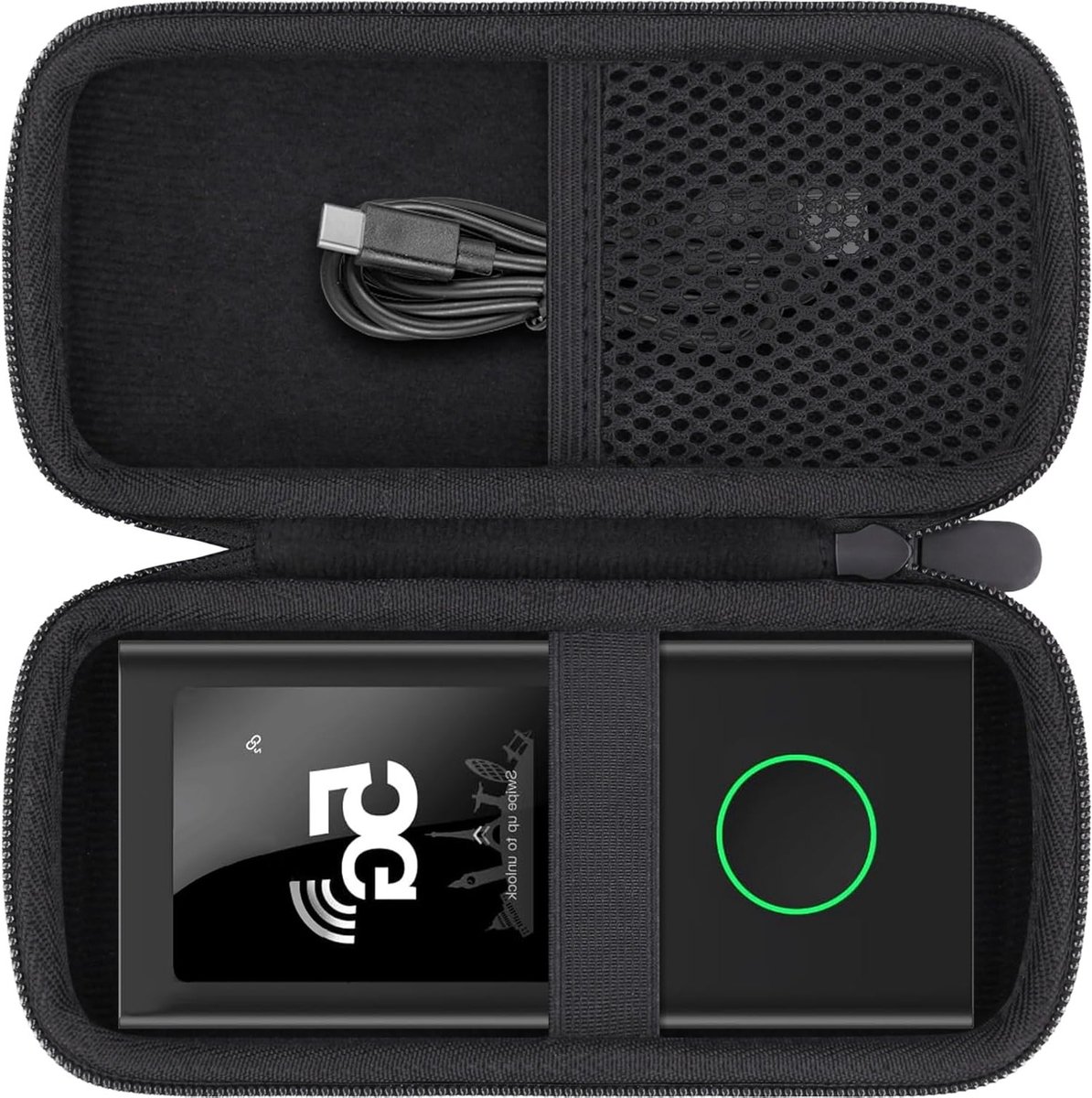 Reisbeschermhoes voor Numen Air Draagbare 5G WiFi Hotspot - Zwart, Bescherming, Draagbaar, Accessoire