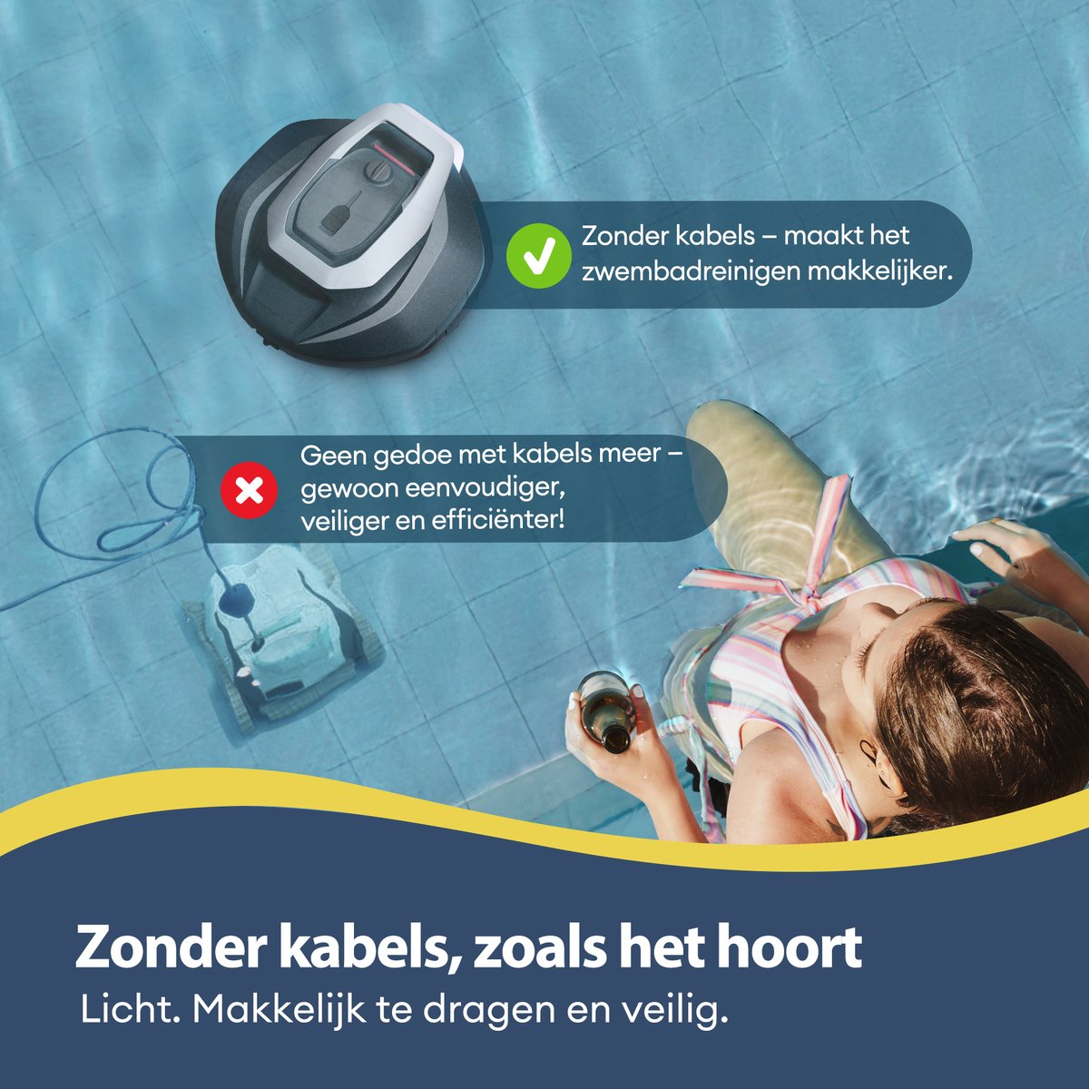 Oplader 12,6V 2A – Compatibel Met Ultenic Pooleco 10/10s Robotstofzuiger, Vervangende Voedingskabel