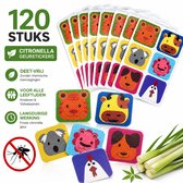 Muggenstickers 120 Stuks - Citronella Geurstickers - Volwassenen & Kinderen - Muggen & Insecten