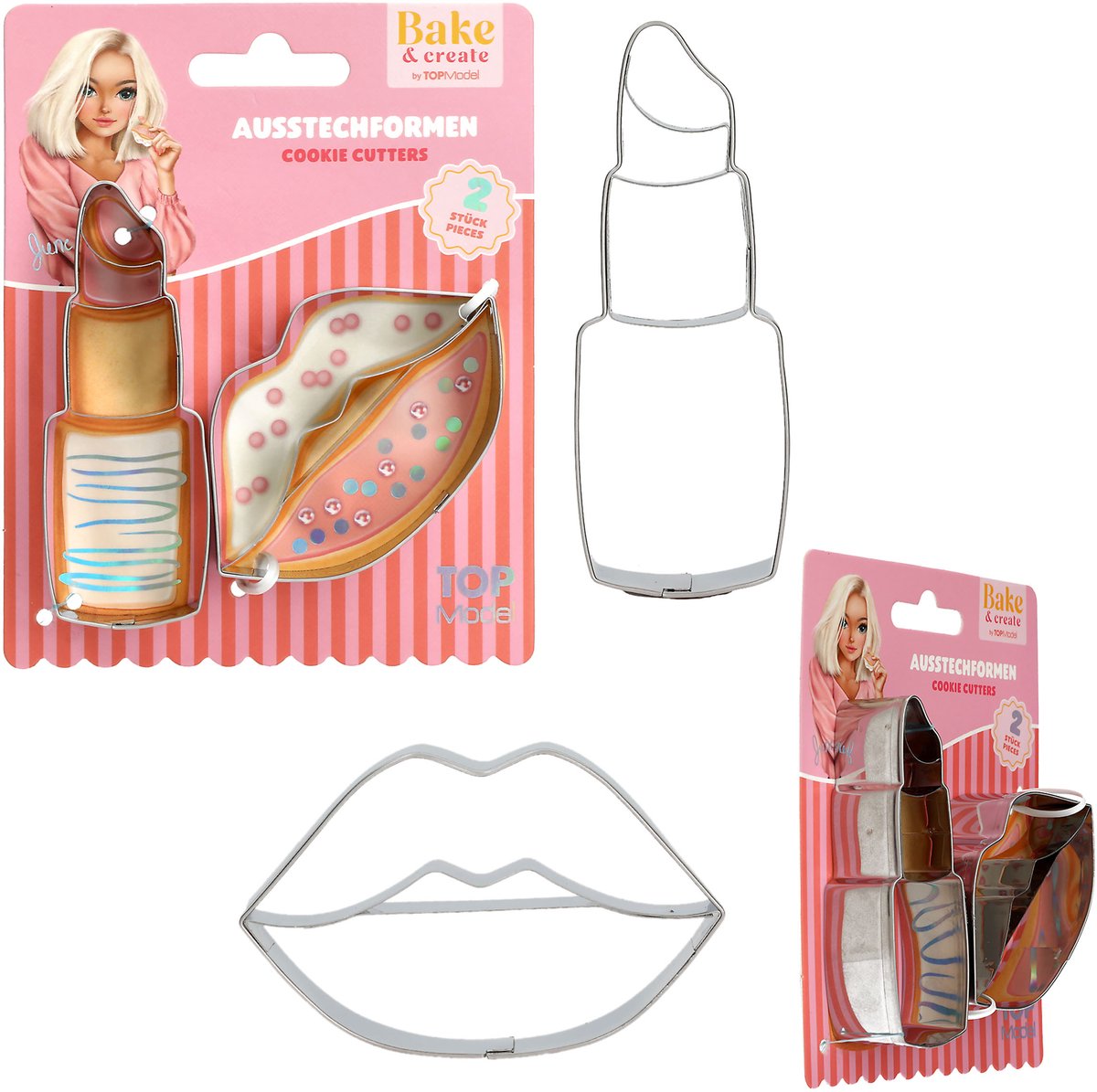 Depesche - TOPModel koekjesvorm lippenstift en lippen - BAKE and CREATE