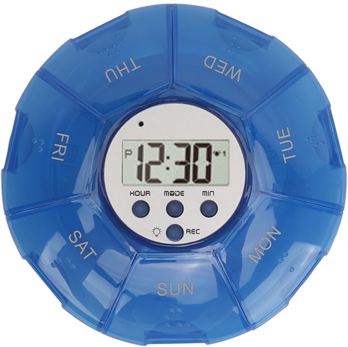 Slimme Weekpillendoos met Stemherinnering - 7 Dagen Medicijnen Organizer (Blauw)