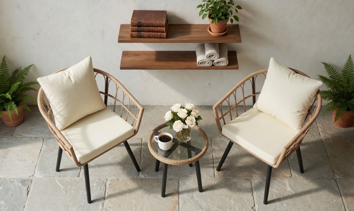 Luxe Poly Rattan Tuinset – Weerbestendig – Bruin – Industrohome