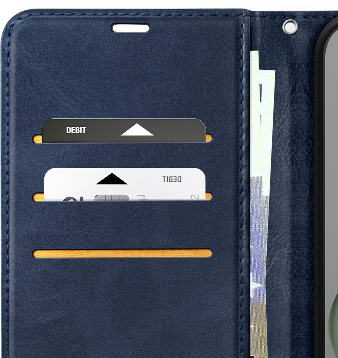 Avizar Etui Geschikt voor Honor 600 Lite Retro Stijl met Standaard, Nachtblauw