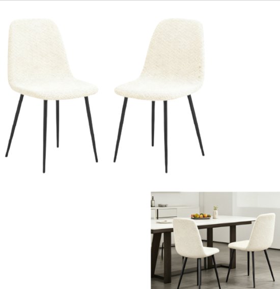 Stoelhoezen - Hoezen voor kuipstoelen - Eetkamerstoelhoezen - Zeer elastisch - Afneembaar - Wasbaar - Speciaal ontworpen voor restaurants, hotels, decoraties en bruiloften - Set van 2 - Beige
