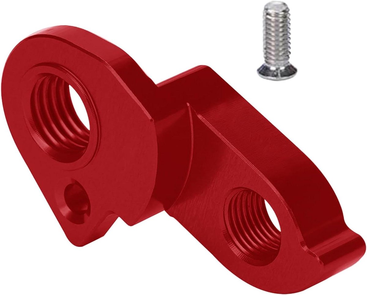 Fiets Derailleurhanger - Achterderailleurverlenging Fietsaccessoire - Fietsonderhoud - Aluminiumlegering - 7 cm - Rood