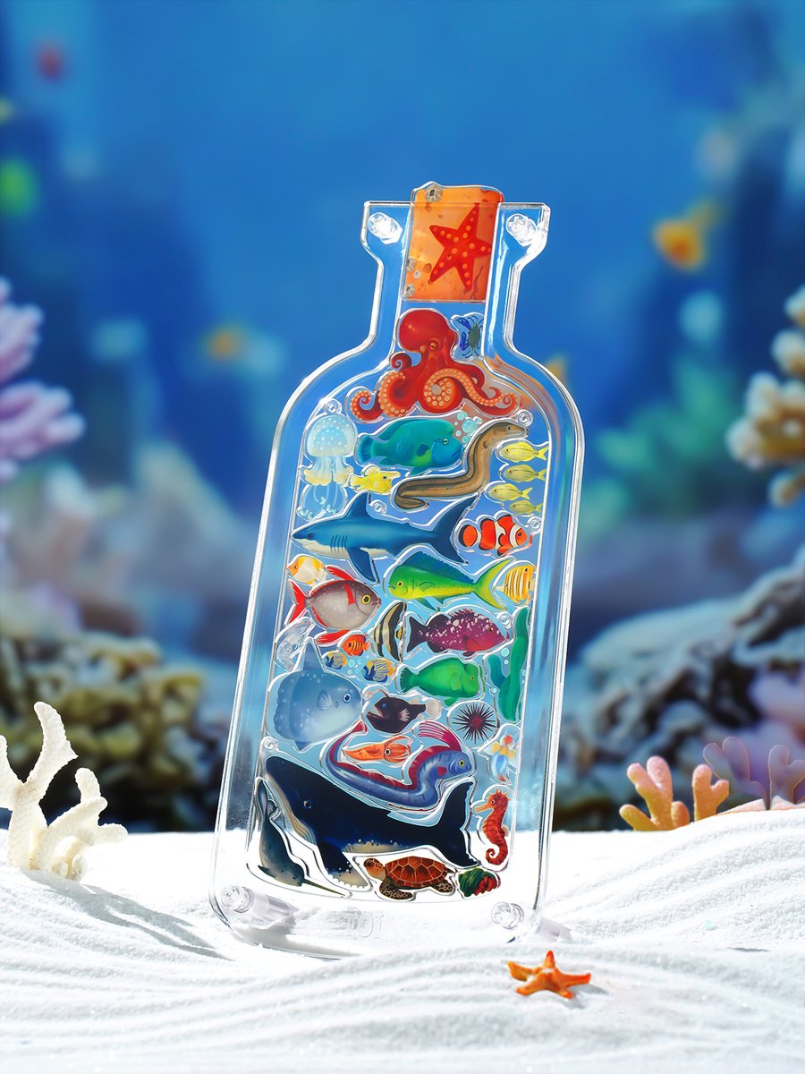 Oceaan in Fles 3D Puzzel - Acryl Bouwpakket Decoratie