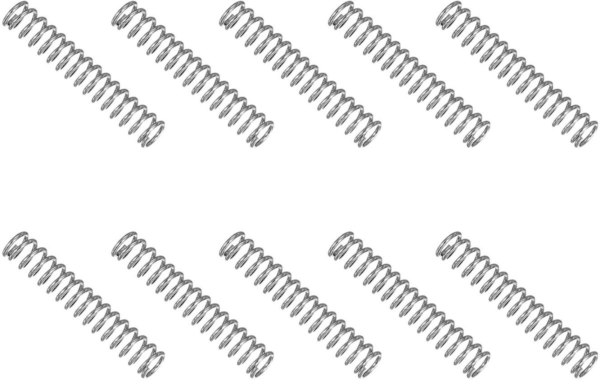 Kleine Drukveren - Trekveren RVS - Huishoudelijke Reparaties - Hoge Elasticiteit - 3.5mm x 20mm - Zilverkleurig